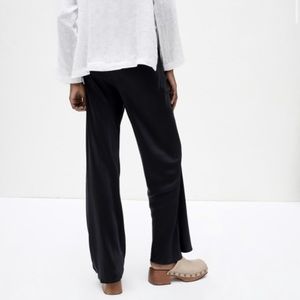 Zara black satin effect trousers